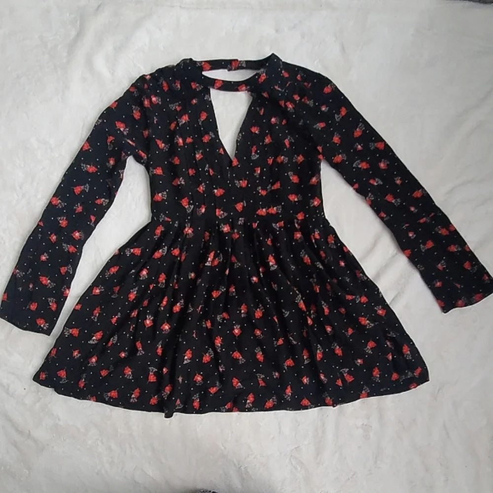 Free People Poppy Bell Sleeve Mini Dress - Picture 2 of 7